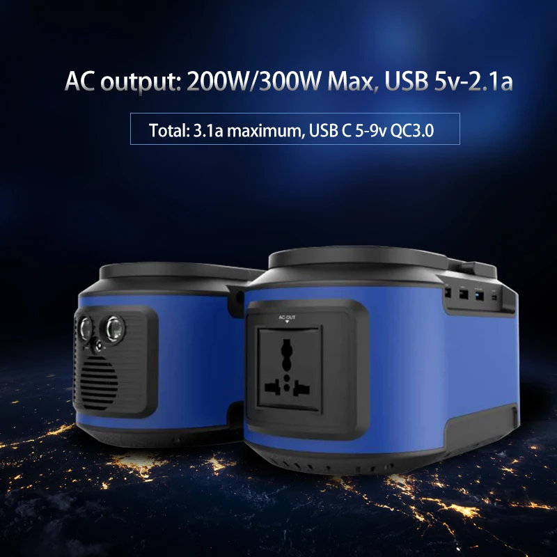 Переносной Солнечный генератор красного и синего цветов 60000 Вт ч 2 3