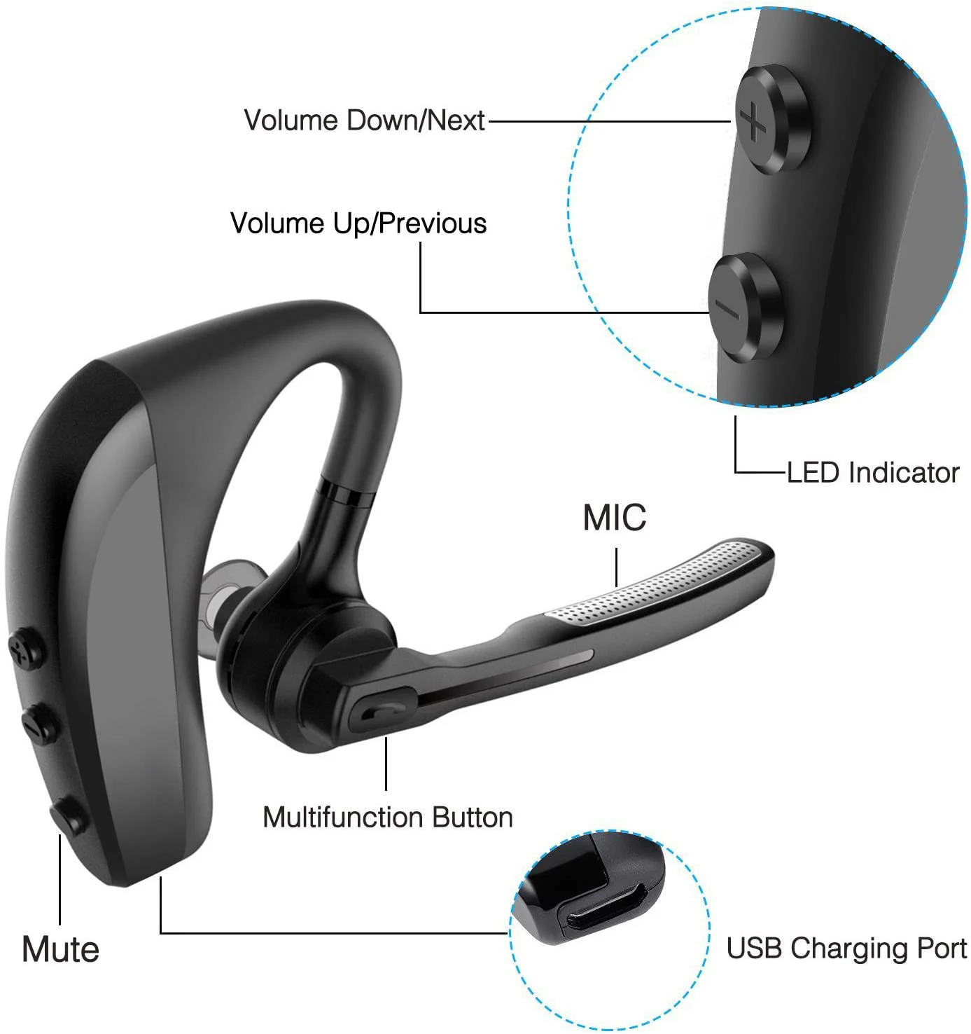 K10 Bluetooth гарнитура Беспроводной наушники стерео/автомобиля