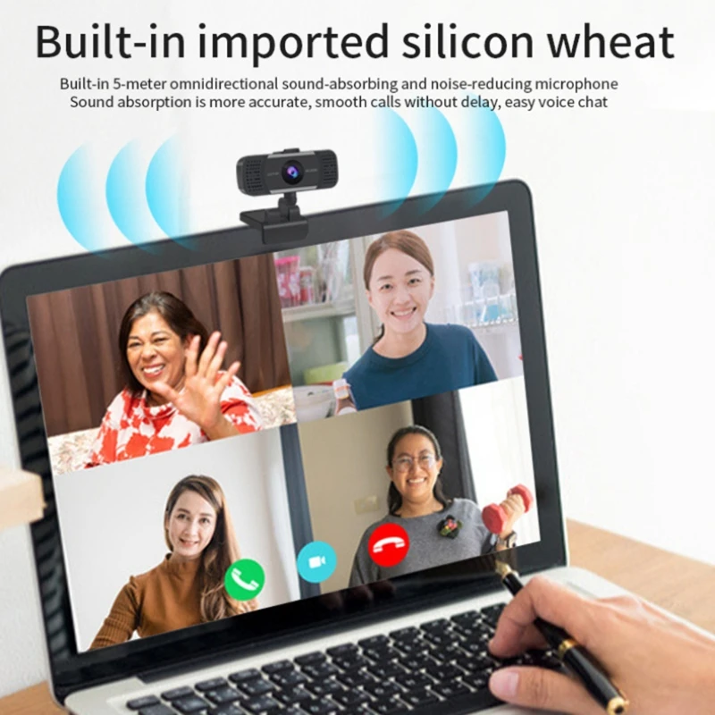 

Webcam1080P USB Web Camera Built-in Microphone with Tripod for Laptop Video Call