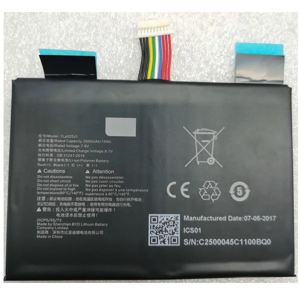 Новый высококачественный аккумулятор 2500 мАч TLP025J1 для планшета TCL Alcatel
