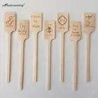 Деревянные палочки для перемешивания с лазерной гравировкой, деревенские свадебные коктейльные палочки для поп-палочки для торта с датой или инициалами имени