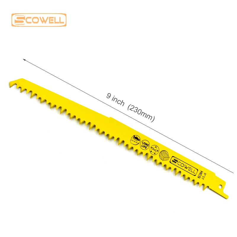 Сабельные пильные лезвия SCOWELL 9 дюймов 5TPI высокоскоростные режущие