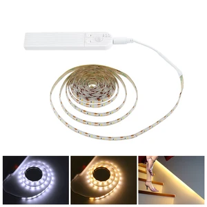 Беспроводная светодиодная лента с датчиком движения ANBLUB, ночсветильник с питанием от батарейки под кроватью, для чулана, гардероба, кабинета, лестницы, 1 м, 2 м, 3 м