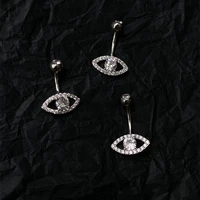 eye belly button rings navel piercing women body jewelry decorations 925 sterling silver dangle in bulk punk rod length 6 8 10