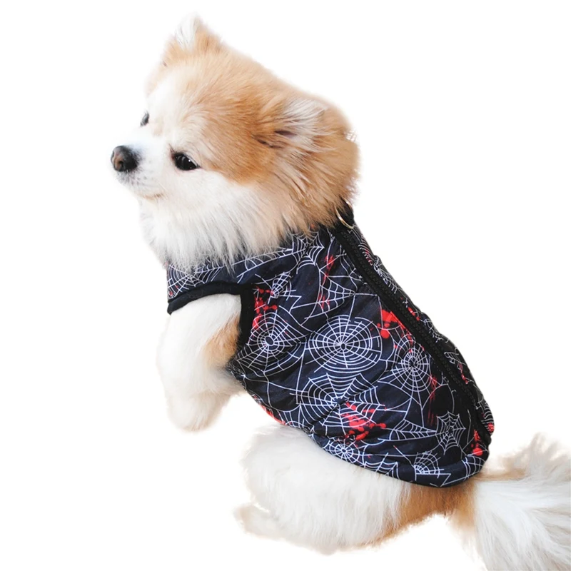 Зимняя одежда для собак ветрозащитный жилет теплая щенков пальто на молнии с