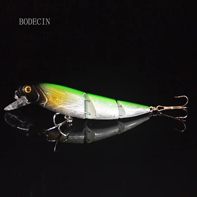C5 1PCS 1 шт., приманка для рыбной ловли Minnow, зима 135 мм, 15 г, 3 сегмента, поддельная/Жесткая/искусственная приманка, воблеры для щуки/троллинга/рыбы, 3D глаза - Цвет: C5 1PCS