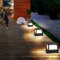 4pcs led garden column light 10w 12w lawn lamp landscapes courtyard deck post pillar light villa pathway fence lamp 85 265v