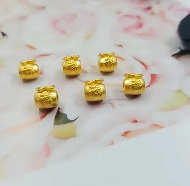

Чистое золото 999, подвески, настоящие золотые бусины 24k, DIY Браслеты, желтое золото, аксессуары около 0,1 г-0,15 г