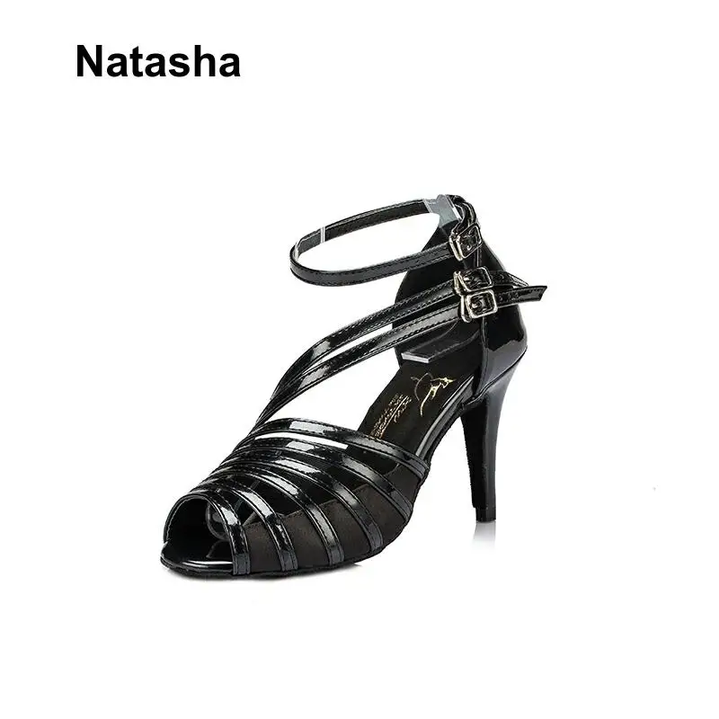 Новинка обувь для латинских танцев взрослых цвет черный серебристый и