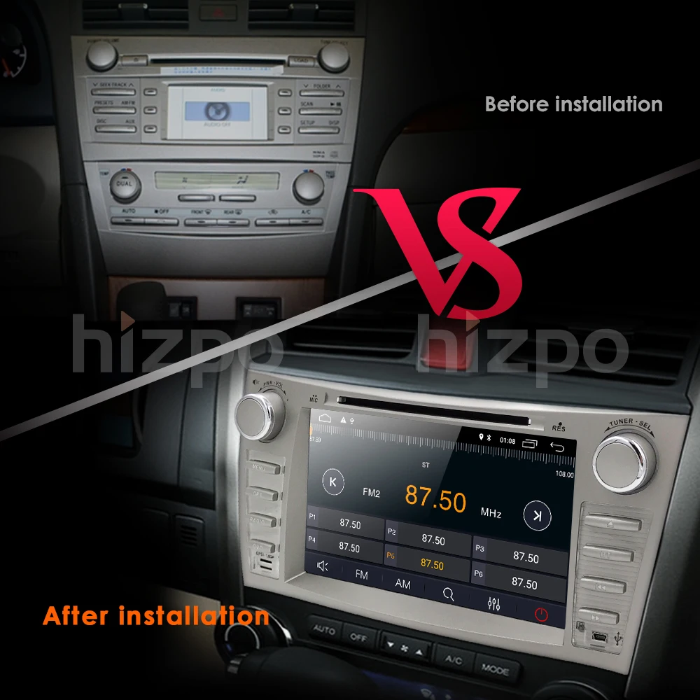 Android 9 0 четырехъядерный 8 &quotАвтомобильный dvd плеер для Toyota Camry 2008 2011 GPS Navi поддержка