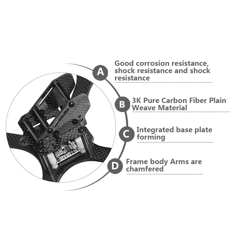 3K полностью углеродное волокно S200MM колесная база 4 мм через раму для FPV| |