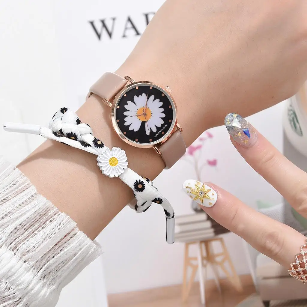 Часы женские кварцевые в винтажном стиле с кожаным ремешком|Женские наручные