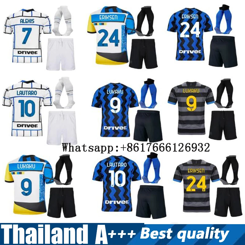 

2021-2022 INTER Milan Adult + kids kit soccer jerseys LUKAKU MILAN BARELLA LAUTARO ERIKSEN ALEXIS HAKIMI football shirt + sock