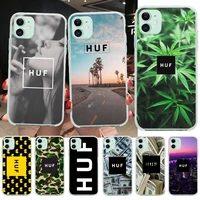 american skate brand huf hufsf skateboard phone cases for iphone 12 11 pro max mini xs max 8 7 6 6s plus x 5s se 2020 xr cover