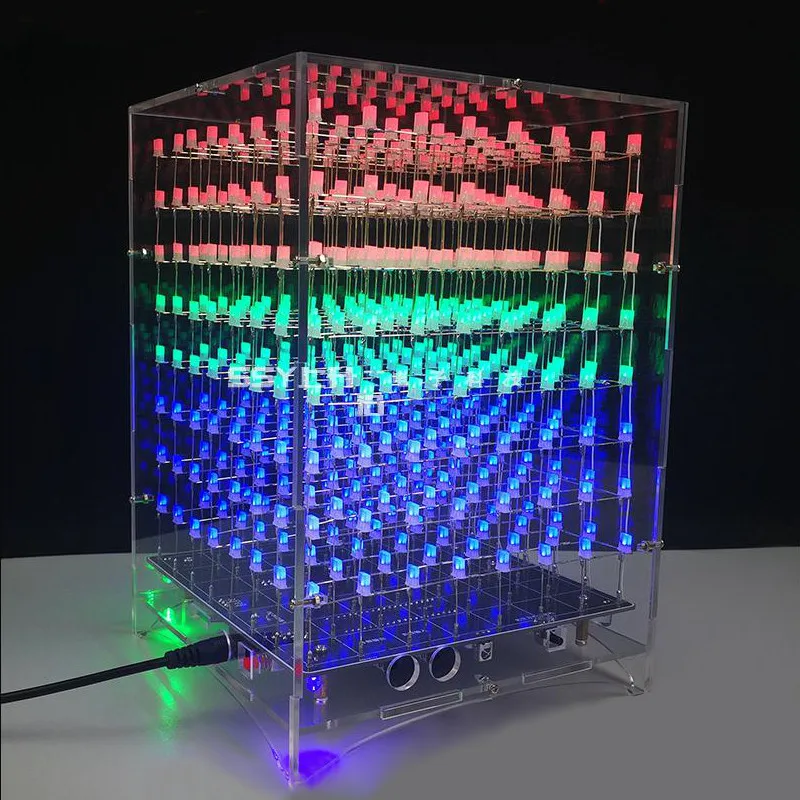 CLAITE 8x8x8 светодиодный комплект светового Куба Корпус 3D DIY wifi приложение