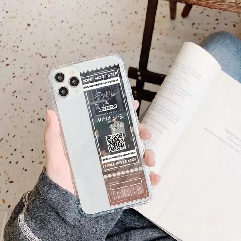 

Stray Kids Air tickets Design Phone Case Transparent soft For iphone 5 5s 5c se 6 6s 7 8 11 12 plus mini x xs xr pro max
