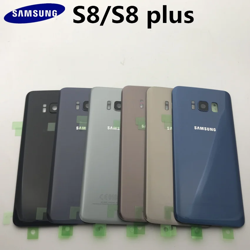 Новинка,, для samsung Galaxy S8, G950, S8+ plus, G955, Задняя стеклянная крышка, задняя крышка, крышка батареи, дверь+ передняя стеклянная линза+ клей+ Инструменты