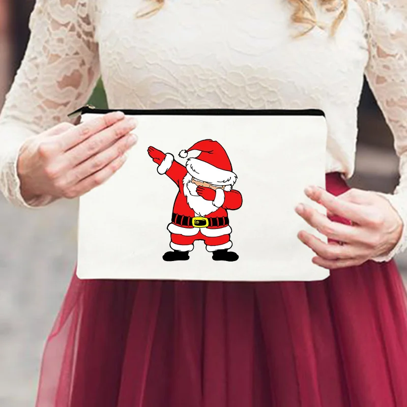 Deer Printed Makeup Bag Women Cosmetic Cases Christmas Party Female Toiletries Lipstick Organizer Pencil Bags Wallet Xmas Gifts | Багаж и