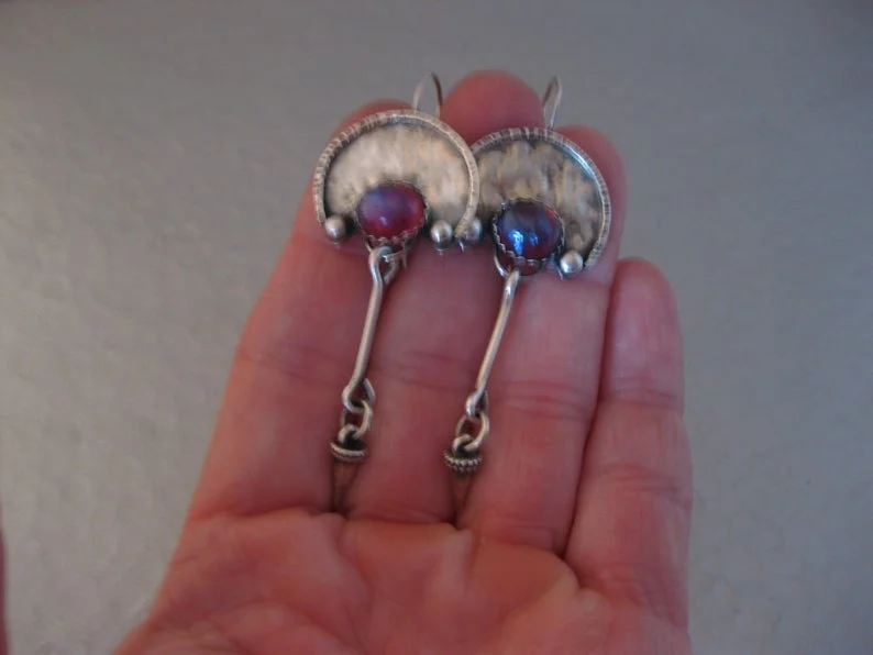 Модные Ретро Серебряные серьги в виде Лабрадора вулканической скалы водопада