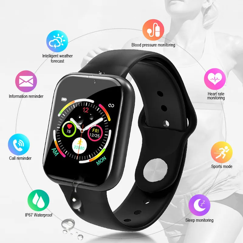 Модные и повседневные Смарт часы пульсометр кровяное давление фитнес браслет