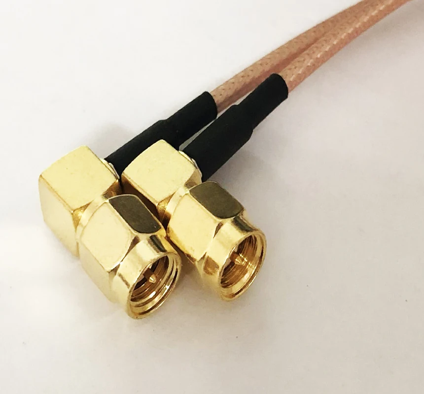 10 шт./лот SMA male под прямым углом до RP-SMA гнездовой гайки кабель RG316 10/15/20/30/50 см 1 м