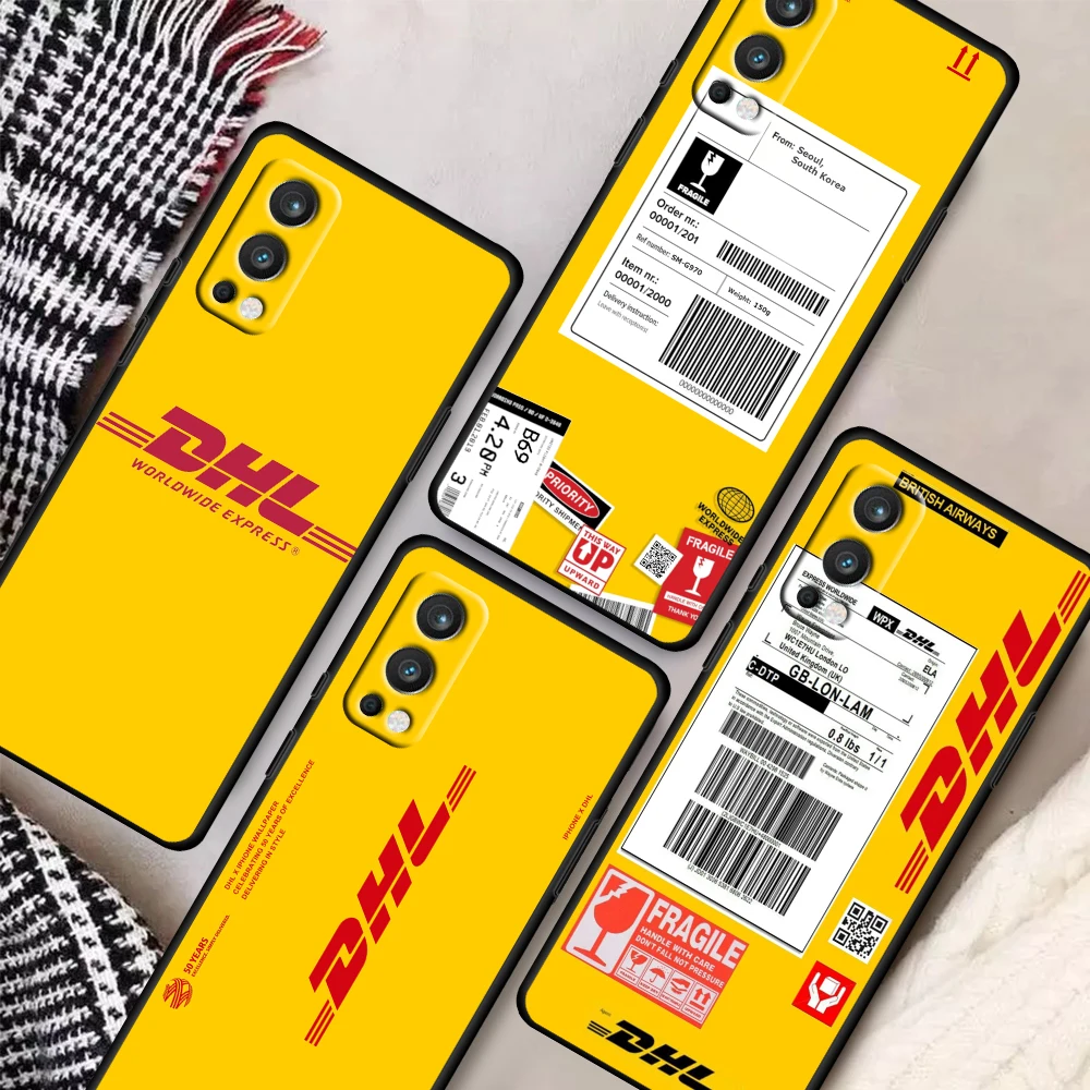 

Hot Express Label Logo Soft Shockproof Black Phone Case For OnePlus Nord 2 CE N10 9Pro 8Pro 8T 7T 7 6T 6 5T 5G Coque