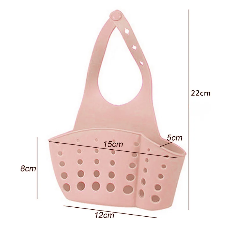 pink Dozzlor держатели для хранения, подвесной сливной мешок для раковины, Полка на присоске, мыльная губка, сливная стойка, кухонная присоска, мешочек для хранения корзин - Цвет: pink