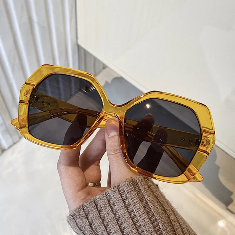 Солнцезащитные очки Oulylan для мужчин и женщин многоугольные большие солнечные в
