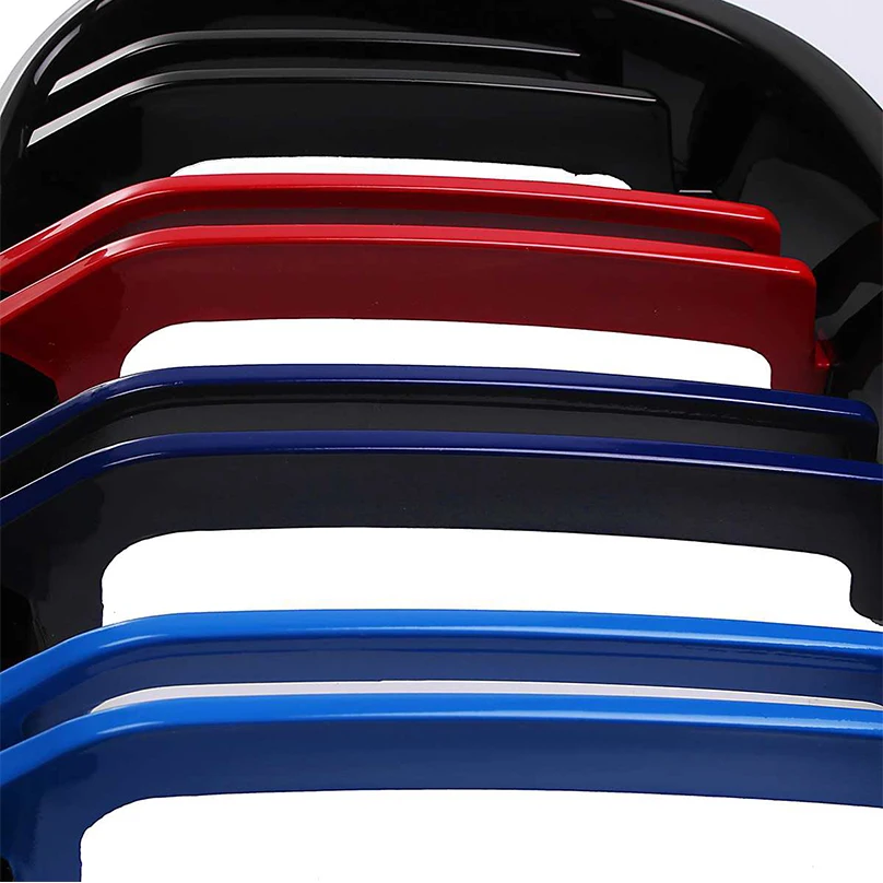 Автомобильный глянцевый черный M-Color 2 Slat Line передний центральный гриль для почек