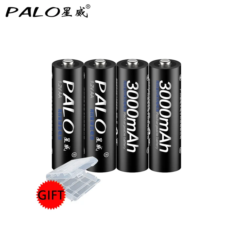 4 шт. AA батареи, перезаряжаемые батареи 1,2 V AA 3000mAh Ni-MH Предварительно заряженный аккумулятор 2A батареи для камеры фонарик - Цвет: 4pcs AA battery