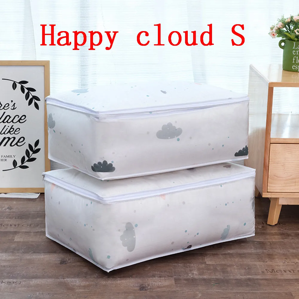 Happy cloud S Сумка для хранения одежды под кровать, одеяло, подушка, одеяло, сумка для хранения, дорожная сумка для хранения пыли, органайзер для домашней одежды - Цвет: Happy cloud S