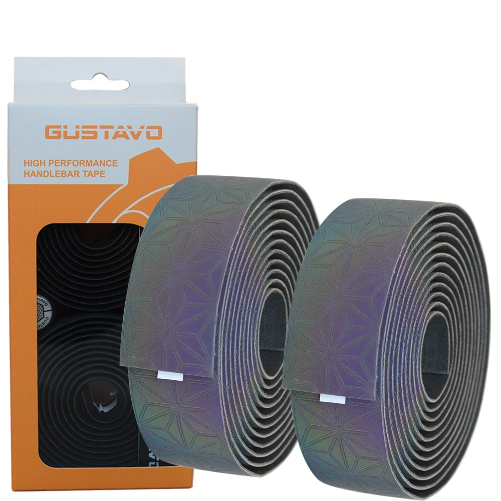 

Chrysanthemum bicycle handlebar belt road bike handlebar belt PU + EVA bicycle non-slip belt rainbow handlebar belt wear-resista