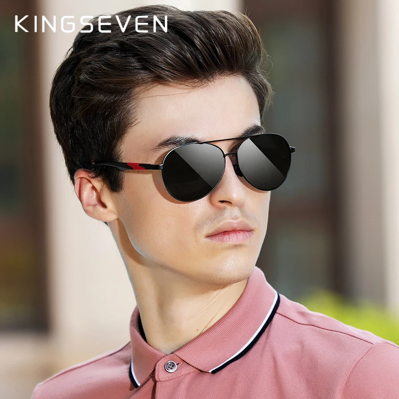 KINGSEVEN, фирменный дизайн, алюминиевые мужские солнцезащитные очки, поляризационные, высокое разрешение, линзы, для вождения, зеркальные, солнцезащитные очки для женщин, Gafas De Sol