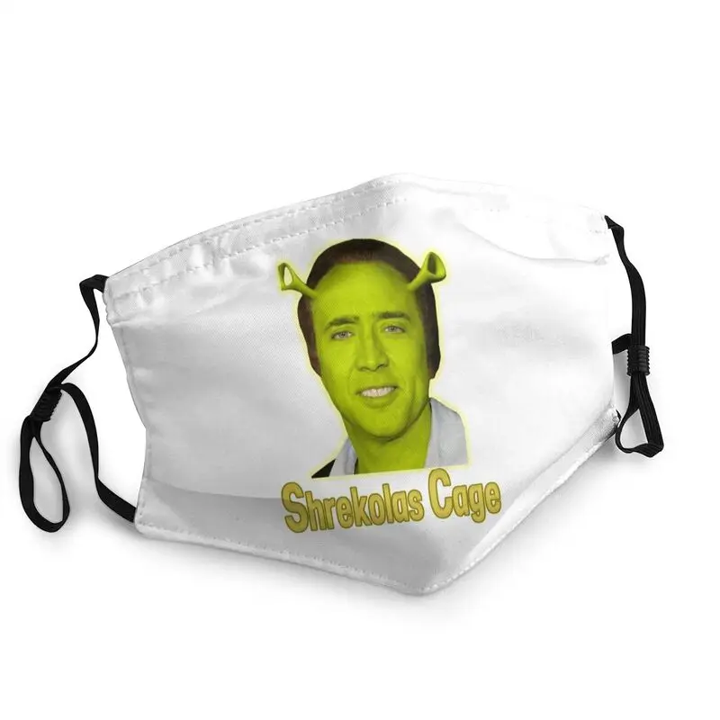 

Nicolas Cage Shrek Breathable Mouth Face Mask Unisex Adult American Actor Anti Haze Dust Mask Protection Cover Respirator Muffle