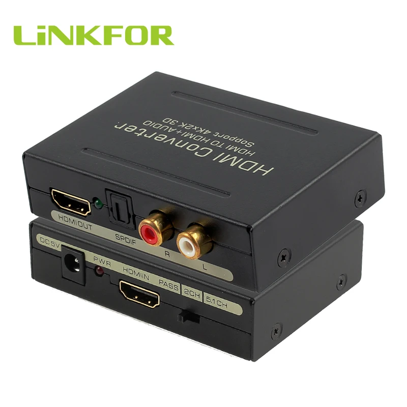 LiNKFOR HDMI к + аудио (SPDFI L/R) Поддержка 4K x 2K 3D преобразователь с оптическим SPDIF RCA