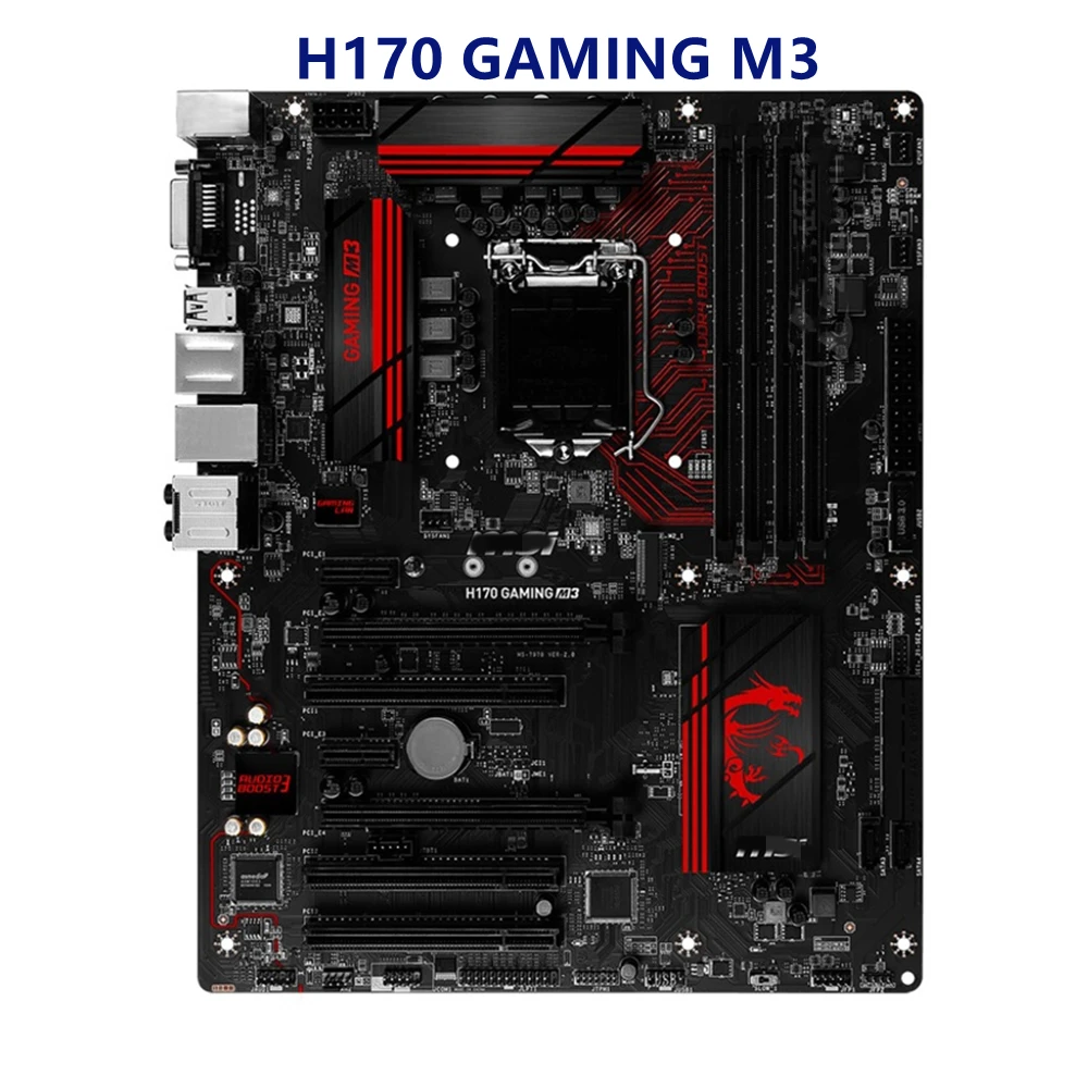 Материнская плата для MSI H170 GAMING M3 LGA 1151 DDR4 Intel H170M SATAIII USB3.0 | Компьютеры и офис