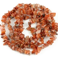yhbzret natural stone beads flowers carnelian irregular gravel chip bead for jewelry making 86cm fashion diy necklace bracelet
