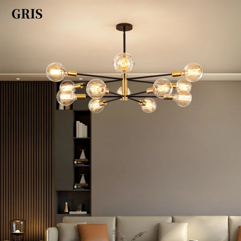 

Modern Chandelier 5/6/8/10/12 Pendant Light Ceiling Vintage Lamp Dining Bedroom Living Room Retro Lamp Fixture Home Decoration