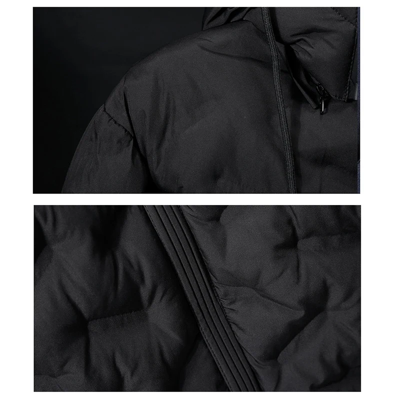 

2021 Winter Jacket Men Warm Casual Parkas Cotton Stand Collar Winter Coats Male Padded Overcoat Outerwear Plus Size Clothing