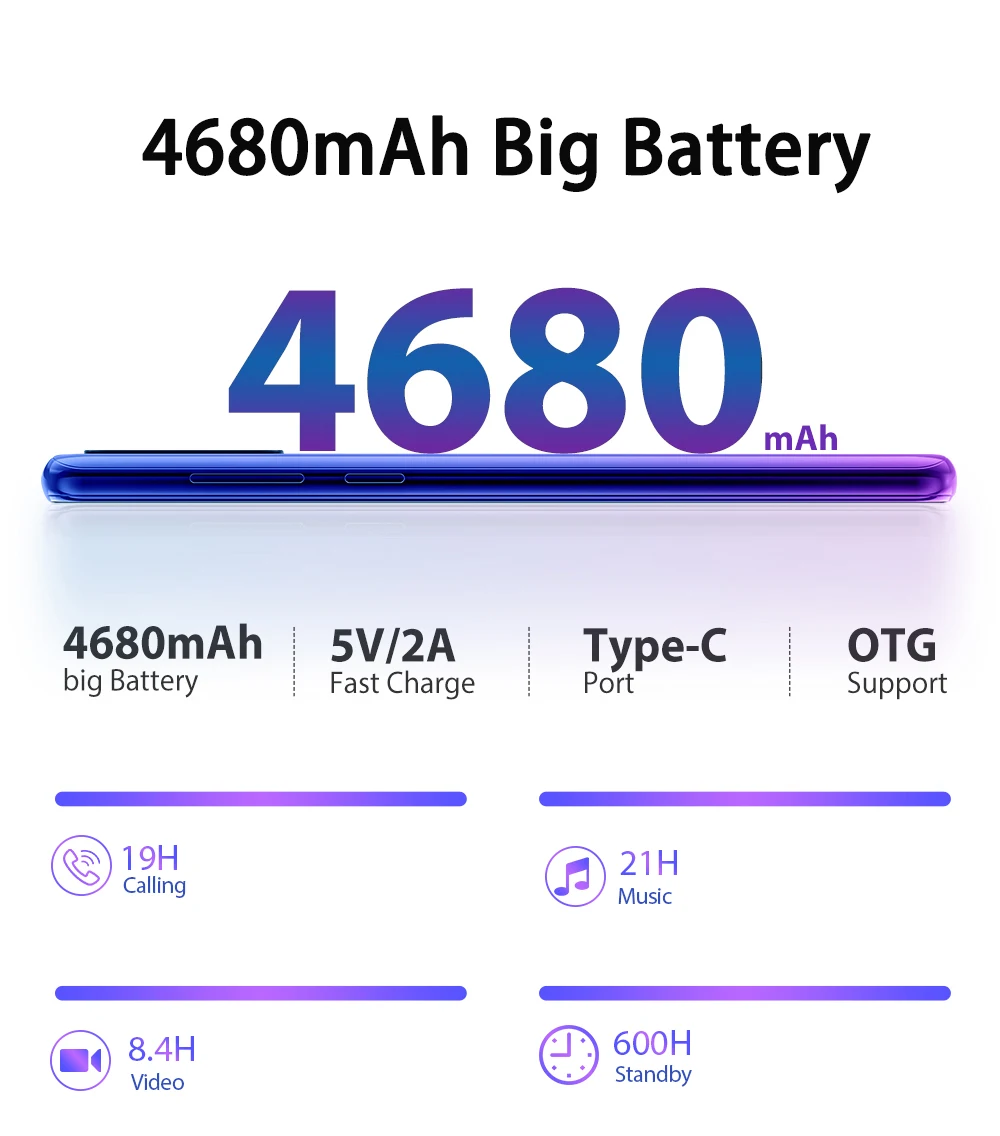 Ceny Blackview A80 Plus Telefon Komórkowy Octa Core 4GB RAM + 64GB ROM 13MP Quad Tylna Kamera 6.49 Cal Waterdrop Smartphone 4G Telefon Komórkowy