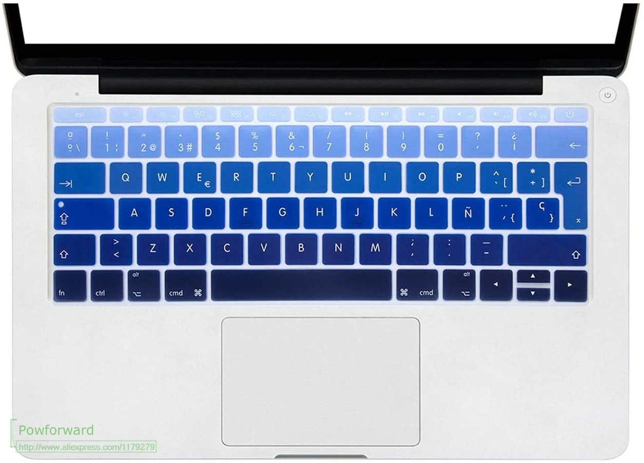 Для нового Macbook Pro 13 дюймов силиконовый чехол для испанской клавиатуры защитная