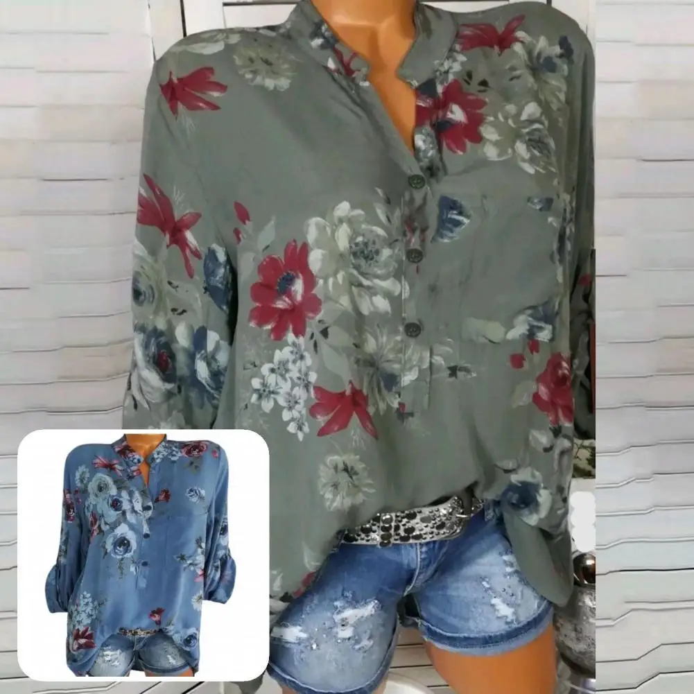 

Skin-friendly Breathable Ink Paintings Lady Autumn Shirt for Fall Simple