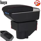 Подлокотник для Ford Fiesta, автомобильный ящик для хранения, Fiesta из искусственной кожи