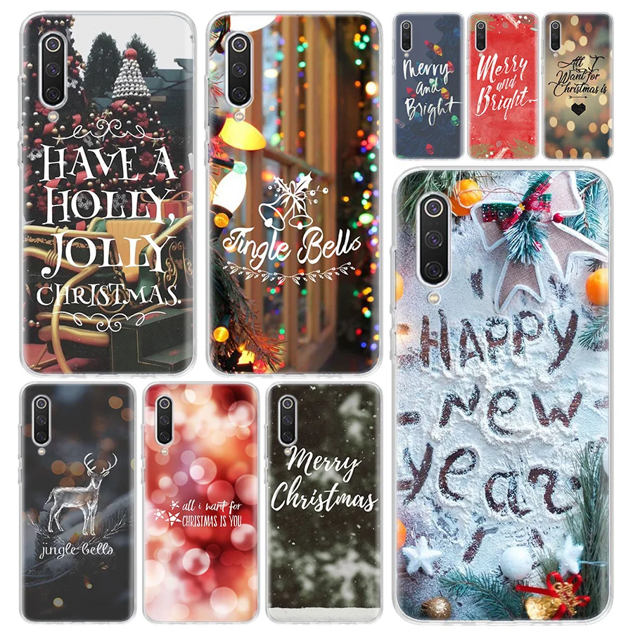 Чехол для телефона с надписью &quotMerry Christmas&quot новый год чехол Xiaomi Redmi Note 9S 8 8T 9 7 7A 6 6A 5