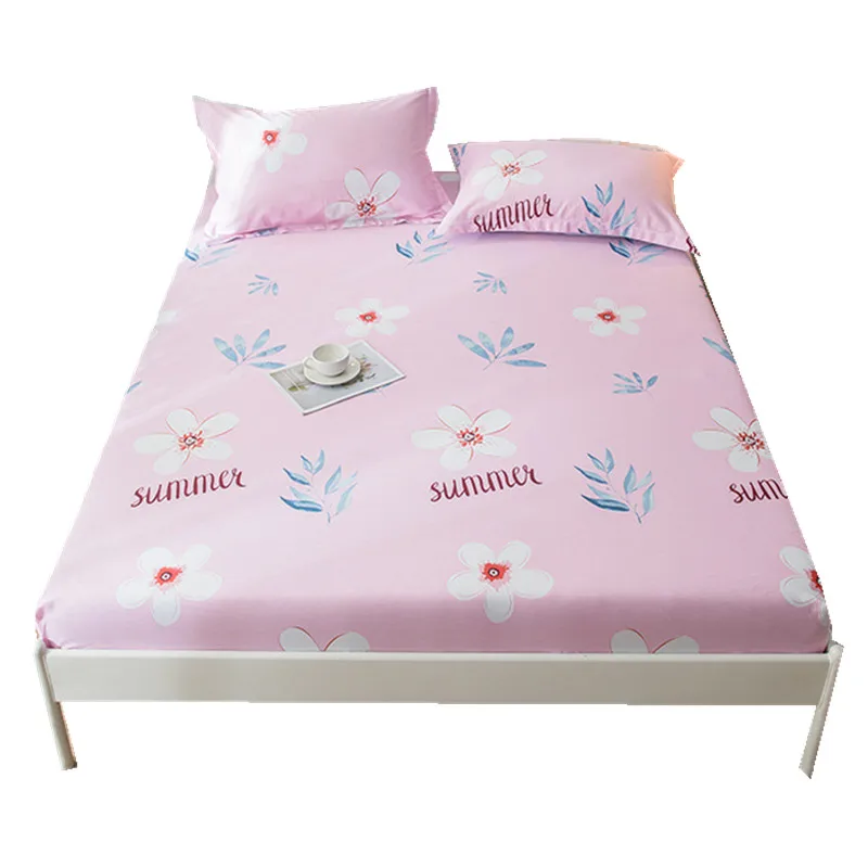 

Mattress Cover Quilted Plant Print Fitted Sheet for Single Double Bed XF749-3 (Support Dropshipping)