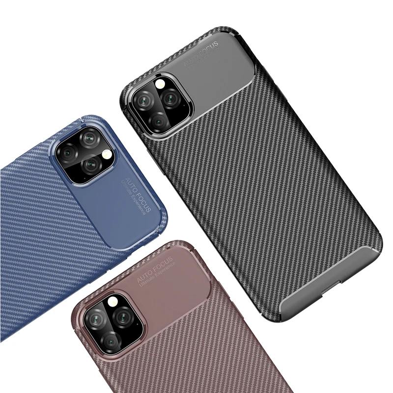 Чехол из углеродного волокна для iphone 11 Pro 5 8 дюйма 11Pro Max нескользящий Роскошный