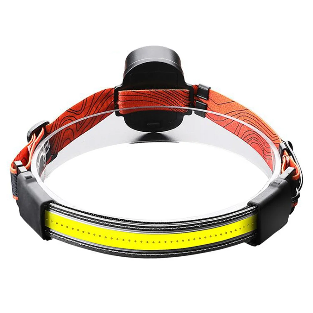 USB RechargeableBattery Powered Work Light Warning Camping Lamp COB LED Headlamp Riding Head Torch | Освещение