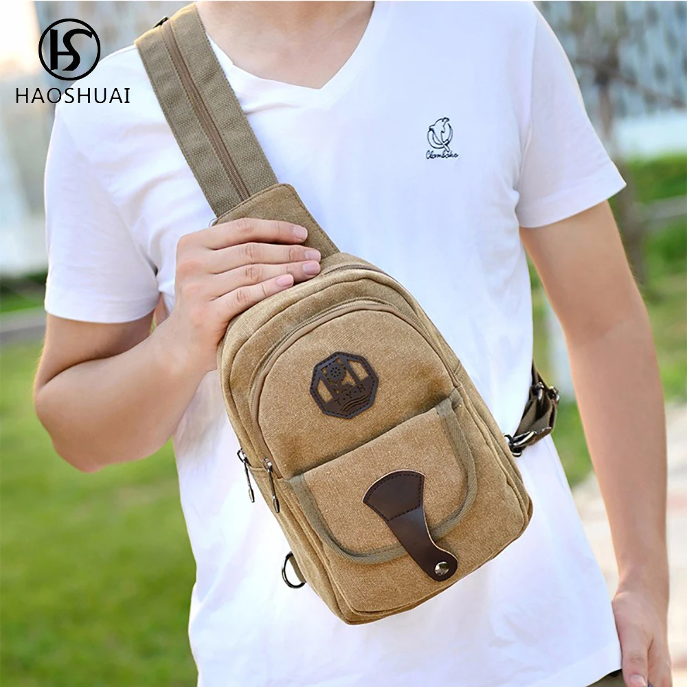 Унисекс Новые повседневные холщовые нагрудные сумки мужские и женские на плечо