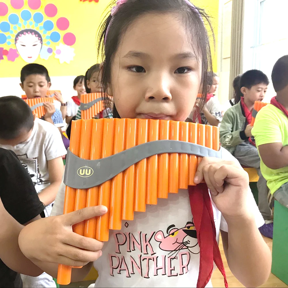 UU Pan флейта 15 труб Panpipes G Key Flauta начинающих ABS пластик Panflute Профессиональный Pan Pipe духовой музыкальный инструмент