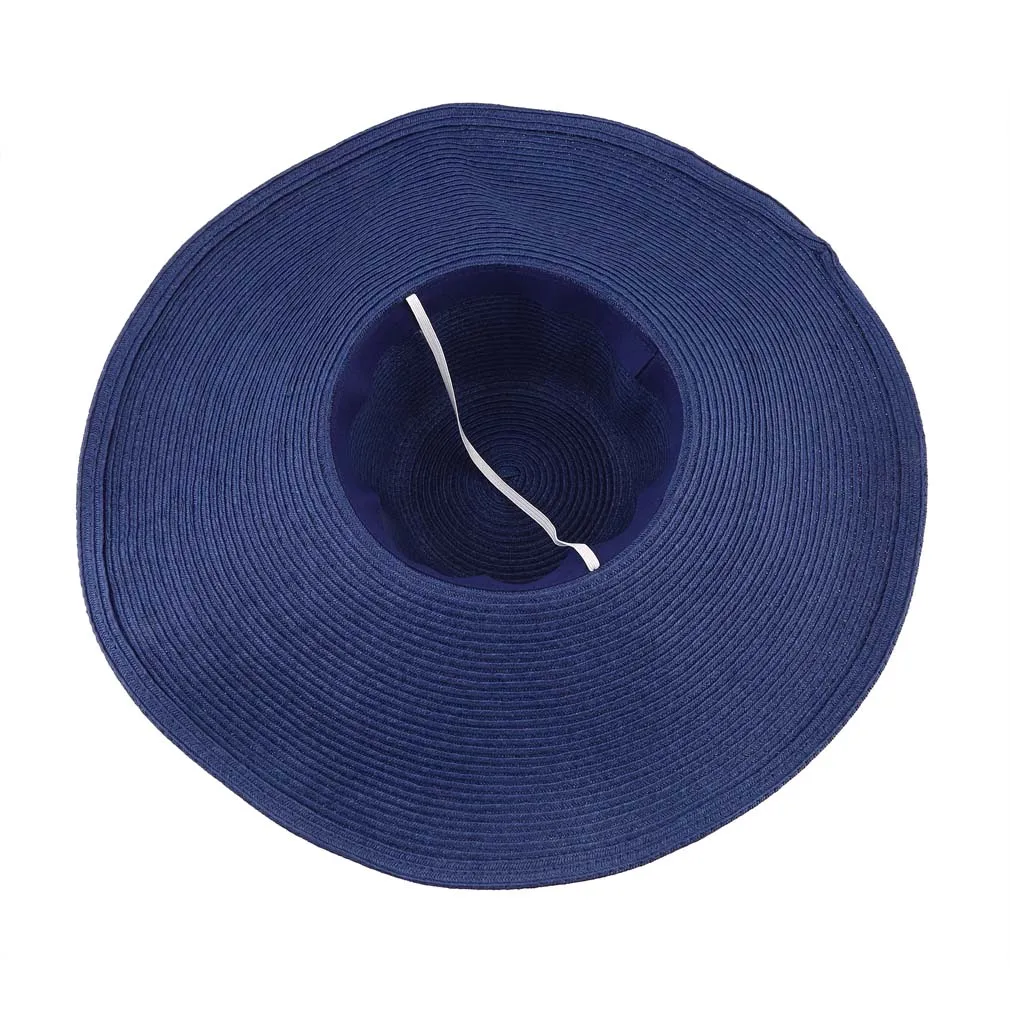 

New Hot Summer Hoilday Floppy Straw Hat Women Ladies Wide Brim Beach Foldable Bow Flower Straw Sun Hat Sun Protection Caps